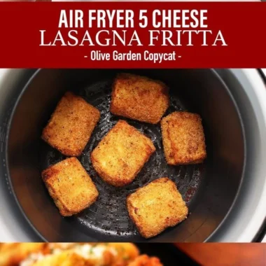 Plate of Easy Air Fryer Fried Lasagna inspired by Olive Garden