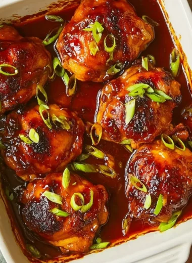 Baked teriyaki chicken plated with vegetables and rice