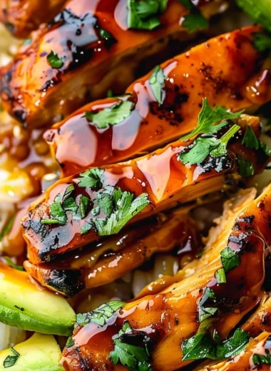 Delicious Hawaiian BBQ chicken prepared with tropical flavors