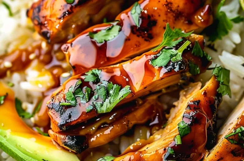 Delicious Hawaiian BBQ chicken prepared with tropical flavors