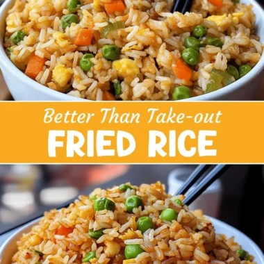 A delicious plate of homemade fried rice, better than takeout.