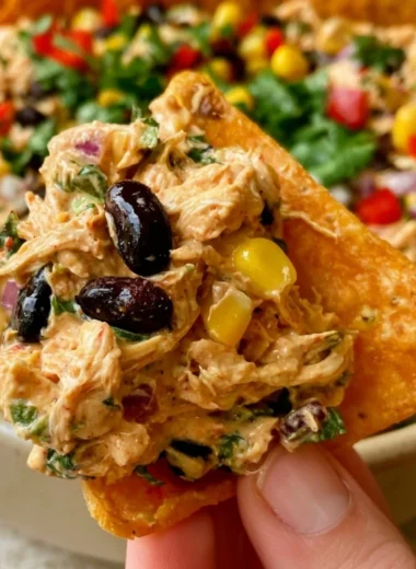 High-protein Southwest Chicken Salad with grilled chicken and fresh vegetables