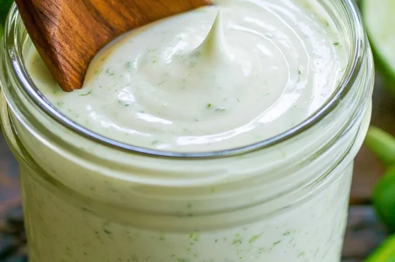 Bottle of Jalapeno Ranch Dressing with fresh jalapenos and herbs