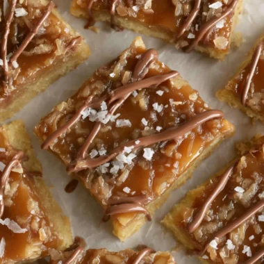 Delicious Samoa bars inspired by traditional Samoa flavors and ingredients