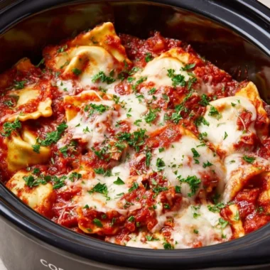 A variety of slow cooker drop or dump dinner recipes displayed in a bowl.
