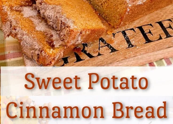 Freshly baked sweet potato bread loaf with a golden crust