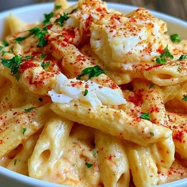 Delicious Cajun Crab Pasta topped with fresh herbs and spices