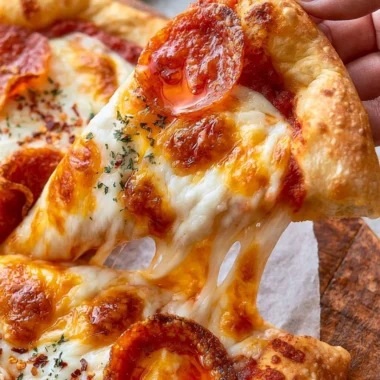 Homemade easy pizza dough prepared and ready for baking.