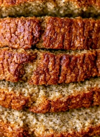 Deliciously moist banana bread made with sour cream