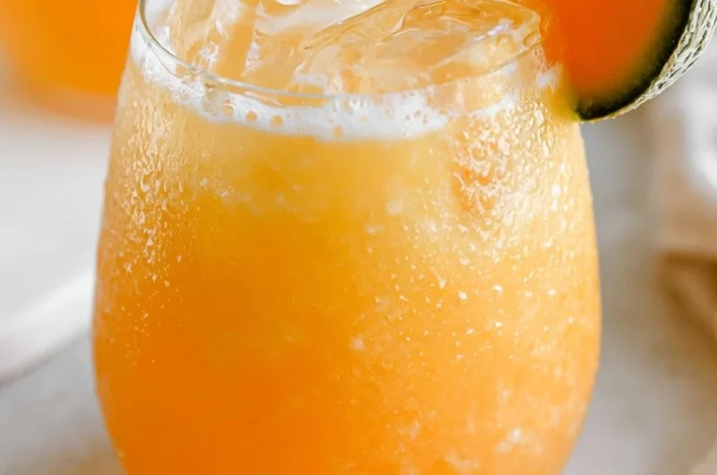 A refreshing glass of homemade Pineapple Water with fresh pineapple slices.