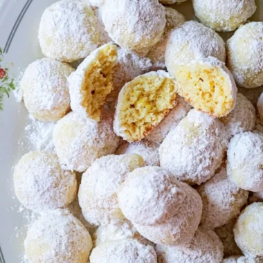 Delicious Lemon Snowball Cookies perfect for Mother's Day celebrations