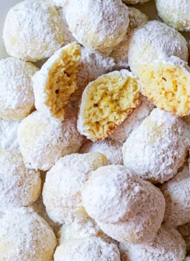 Delicious Lemon Snowball Cookies perfect for Mother's Day celebrations